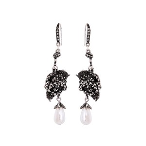 Boucles d/'Oreilles Chandlier Rose Pale Mini Perle Original Soirée Cadeau CC 4