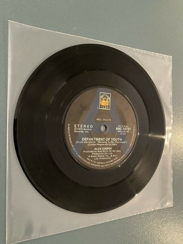 Alice Cooper – Department Of Youth 7" Vinyl 1975 'A' side PROMO VERY RARE!!! - Picture 2 of 5