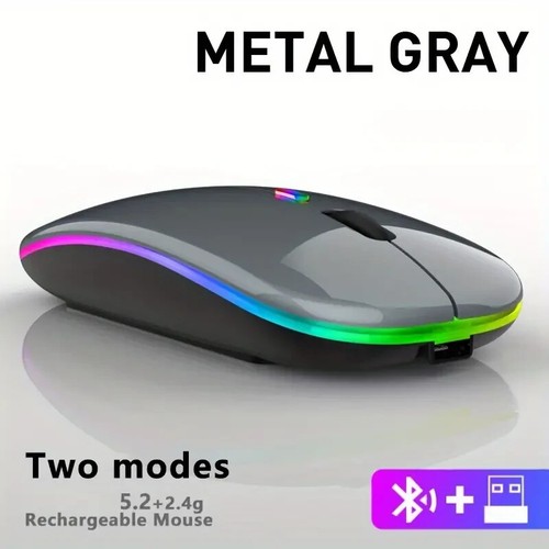 RGB LED Wireless Mouse Rechargeable Optical Silent Mice USB For PC Laptop UK ... - Picture 12 of 17