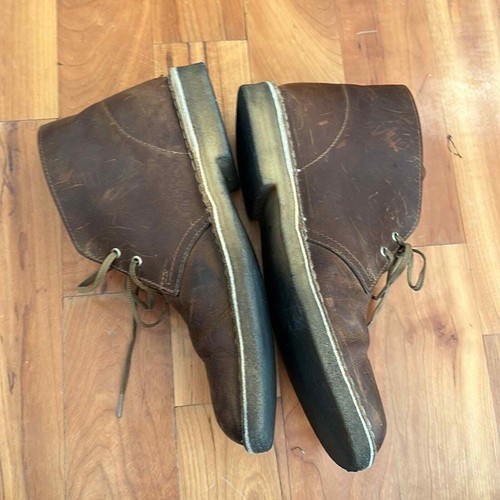 Leather Chukka Boots vintage brown men’s 8.5 ankle lace-up boot casual - Picture 5 of 7