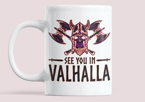 Cool Viking Mug , see you in Valhalla, Viking gift for Viking lovers ,Coffee Mug - Picture 1 of 9