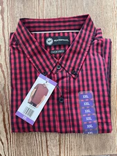 WP WEATHERPROOF Short Sleeve Red and Black Checked Shirt Size XXL
