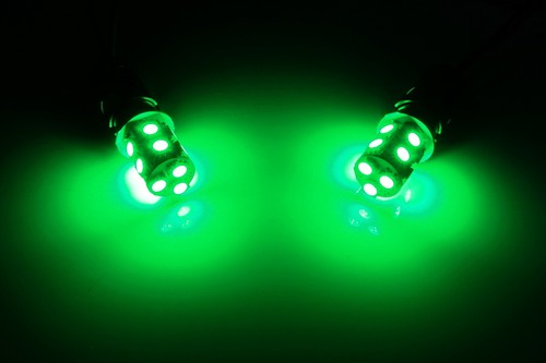 2x Green Bulb BA15s P21W 382 5050 LED Sidelight Indicator Light HGV Truck Vans - Picture 11 of 12