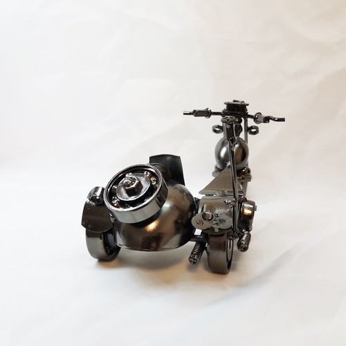 Retro Collectible Tricycle Motorbike Sculpture Motorcycle Model Scrap Metal Art - Picture 20 of 24