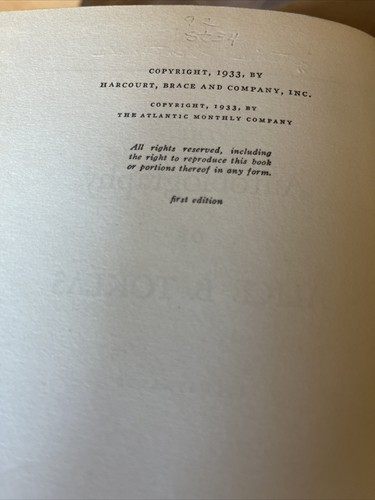 The Autobiography of Alice B. Toklas by Gertrude Stein 1933 1st Edition Hardback - Picture 6 of 15