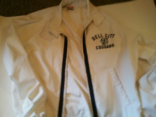 Vintage Sportsmaster Blue white Jacket  Dell City Cougars Small - Picture 3 of 12