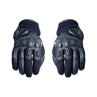 Motorradhandschuhe FIVE RS2 EVO Sommer Leder schwarz