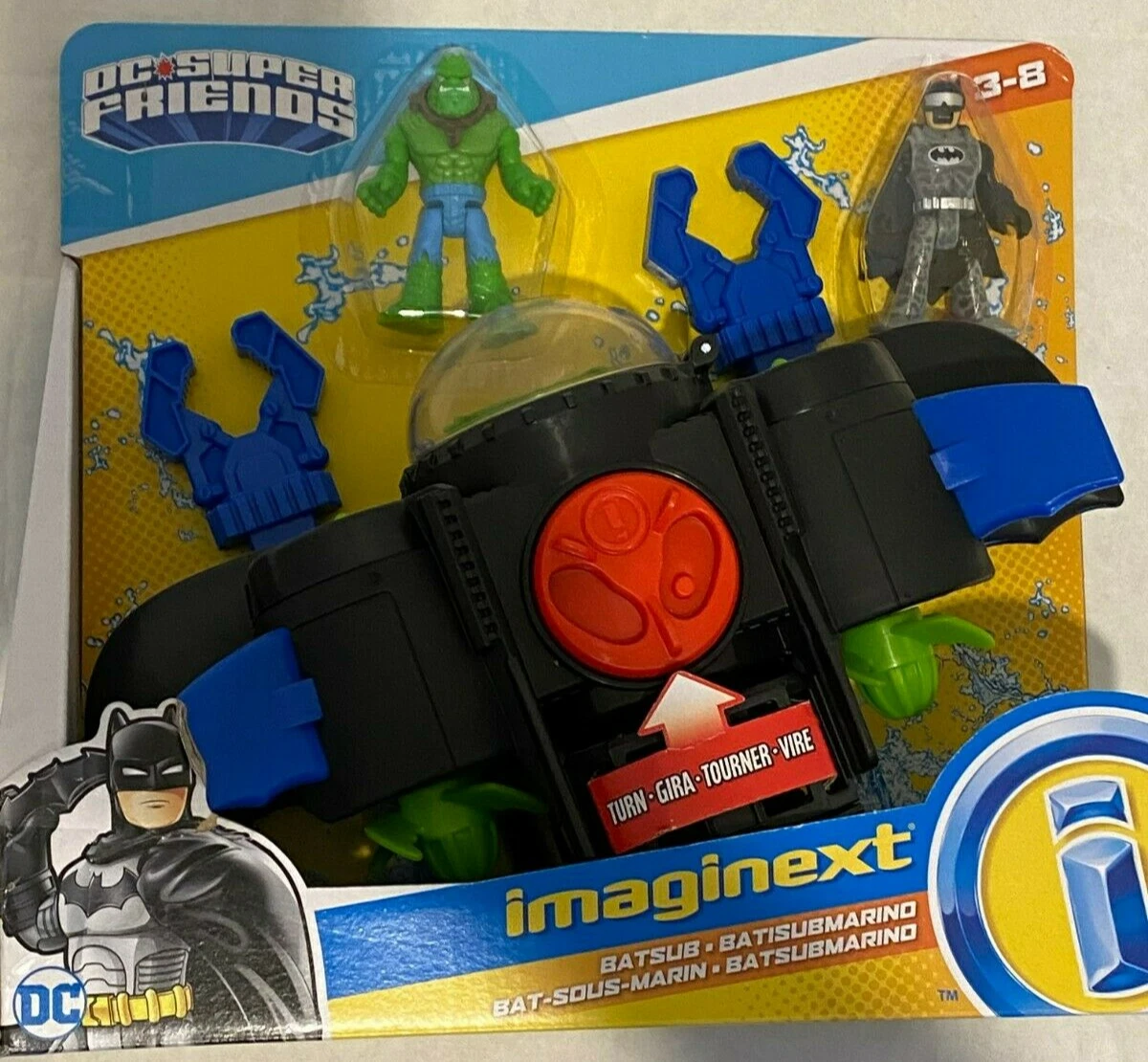 New Imaginext DC Super Friends Batsub Vehicle Batman and K.Croc figure