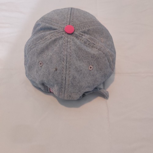 Women's BOSI Cap, Hat Embroidered Denim Blue and Pink Cabby, Captain, Newsboy - Picture 7 of 15