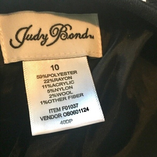 Blazer Vintage Judy Bond Women's Size 10 Black White Windowpane Plaid 3/4 Sleeve - Picture 5 of 6