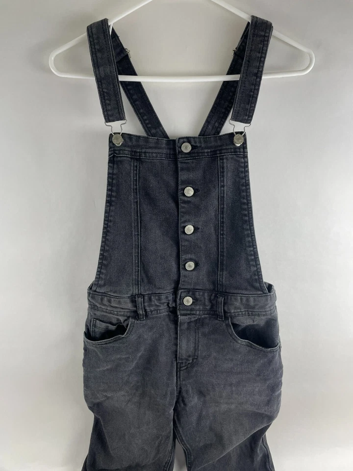 Mono vaquero negro Love Tree Jumper para mujer talla S al aire libre botones delanteros completos Foto 3 de 4