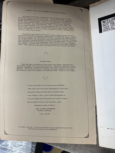 Portfolio Lee Brown Coye Gothics nuova libreria Albion 1967 racconti strani - Foto 12 di 24