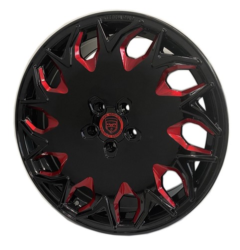 4 GV06 20 inch Staggered Black Red Mill Rims fits 2016 Maserati Ghibli S- Q4 - Picture 2 of 5