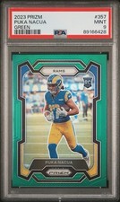 2023 Prizm #357 PUKA NACUA Green Prizm Rookie PSA 9 GEM MINT Rams RC