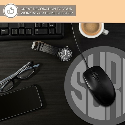 Round Mouse Mat (bw) - Surf Beach Surfing Logo  #40497 - Afbeelding 7 van 8
