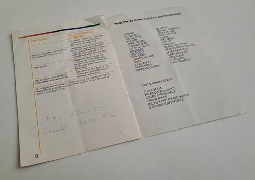 Atari 2600 - Manuel d'instruction / Instruction Booklet - Picture 3 of 3