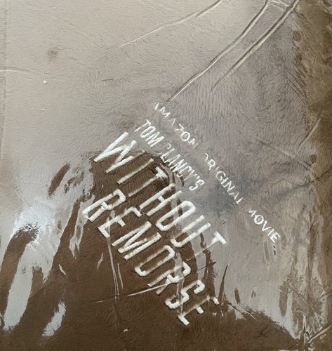 Without Remorse Blanket Brown White Throw Dog Tag Swag Amazon Movie Tom Clancy - Picture 3 of 7