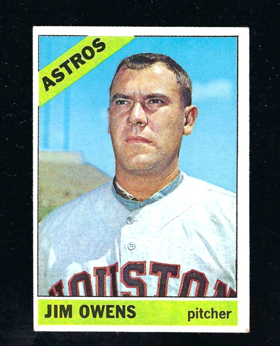 1966 Topps Baseball Card #297 Jim Owens, Houston Astros, EX!