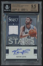 Kevin Love 12-13 Panini Select Stars Jersey AUTO 124/199 BGS 9.5 GEM MINT UCLA