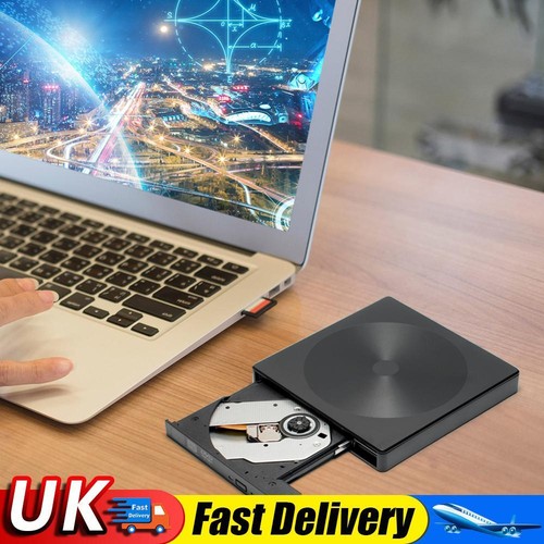 DC 12V External Enclosure Dual Ports Optical Drive Case for Windows/ OS/Linux