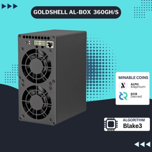Goldshell AL-BOX Miner - 360Gh/s | 180W | Blake3 | Alephium | with PSU - Picture 2 of 2