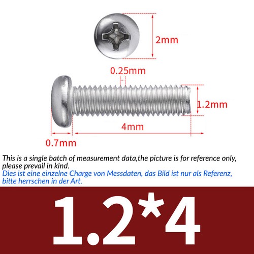 M1-M10 PHILLIPS PAN HEAD MACHINE SCREWS BOLTS A2 STAINLESS STEEL DIN 7985 - Picture 11 of 256