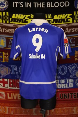 FC Schalke 04 Polo L サイン入り 5/5 FC Schalke 04 15-16 176cm #9 Larsen signed 2006 football