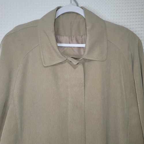 SAKS FIFTH AVENUE HARVE BENARD Women Sz 16 (48x48R) Lined Trench Coat Vintage - Picture 2 of 22