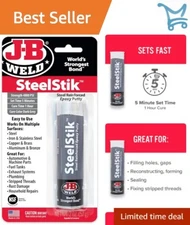2oz SteelStik Non-Rusting Epoxy Putty - Sets in 5 Minutes, Strong and Reliable