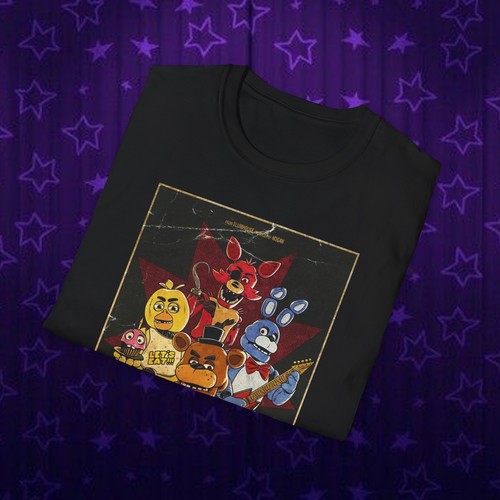 Five Nights At Freddy’s Movie Fnaf Bonnie Chica Foxy Unisex Softstyle T-Shirt - Picture 5 of 5