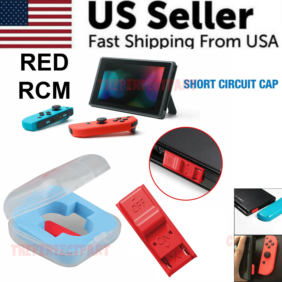 RED RCM Tool Clip Short Circuit Jig For Nintendo Switch Loader