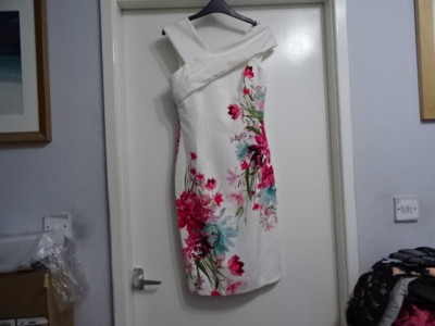 lipsy asymmetric neck bodycon dress