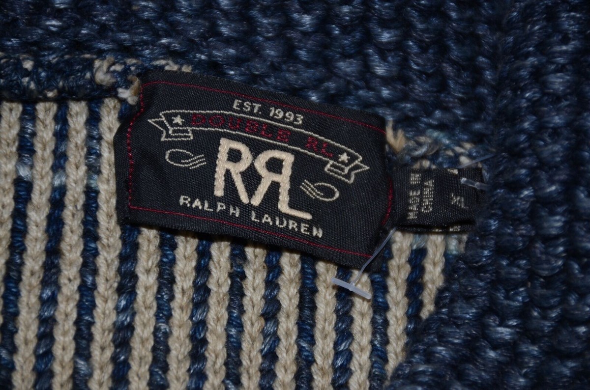 Ralph Lauren RRL Cotton & Linen Blend Shawl Collar Cardigan