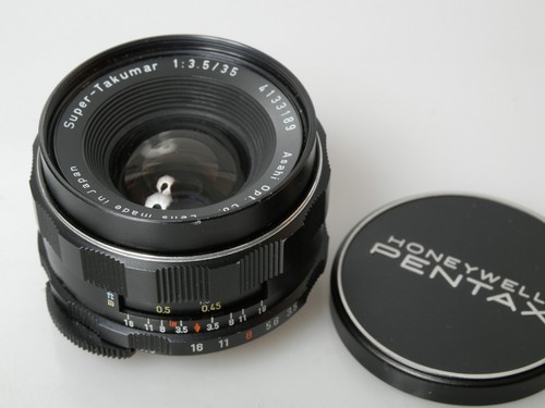 Pentax Super - Takumar 35mm f3,5 3,5/35 M42 mm + HONEYWELL metal cap Deck.