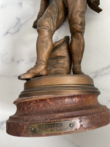Fabrication Francaise Paris “SEMEUER” ‘par Doriot, sculpt’ Art sculpture Bronze - Picture 2 of 11