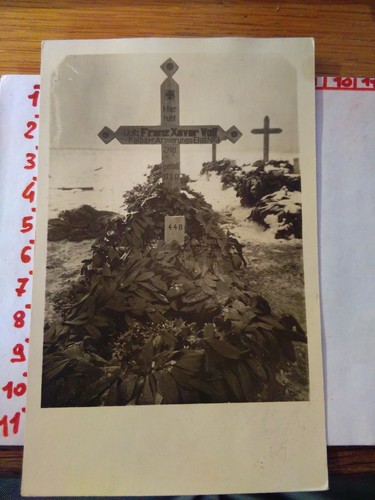 144405 ANTICA CARTOLINA MILITARE PRIMA GUERRA MONDIALE CROCE E NOME  - Foto 1 di 2