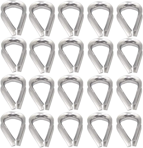 20 Stck. 1/4 Zoll M6 Edelstahl Fingerhut für Durchmesser Drahtseil Kabel Kauschen Rig - Bild 10 von 12