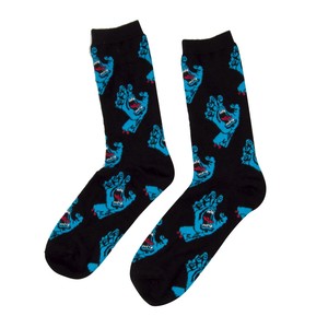Santa-Cruz-034-Hands-Allover-034-Crew-Socks-Black-Men-039-s-Skate-Graphic-Sock