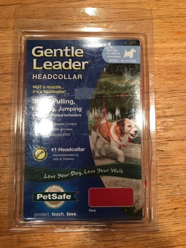 Gentle Leader Head Collar Stops Pulling Lunging Jumping DVD Red S Up to 25lbs - Picture 1 of 3