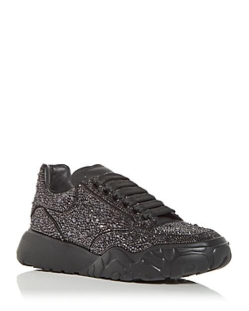 Alexander McQUEEN Men Rhinestone Embellished LowTop Sneaker Black EUR 45 US 12 J Alexander McQUEEN Men Rhinestone Embellished LowTop Sneaker Black EUR 45 US 12 J