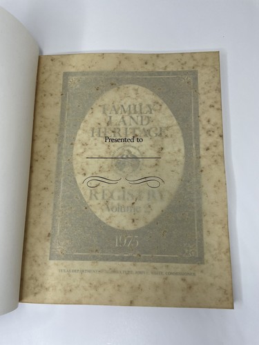 Texas Family Land Heritage Registry, Vol. 2 (1975) - Bild 3 von 6
