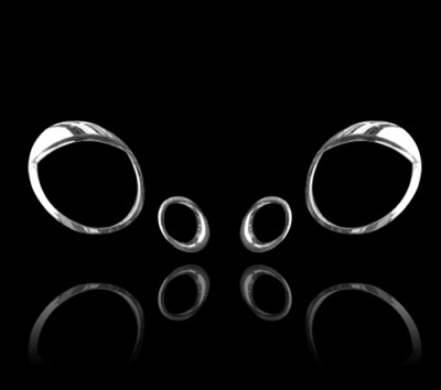 Chrome Headlights Trim Bezel Cover Surround Rim For Volkswagen Lupo 99-05