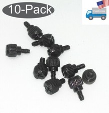 NEW 10pcs 6-32 Thread Black Anodized Aluminum Thumb Screws for PC Computer Case