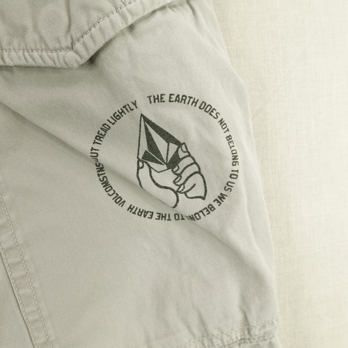 Volcom Shorts Mens 36 Beige Tan Khaki Cargo Baggy Scout Skater Military Tactical - Picture 3 of 15