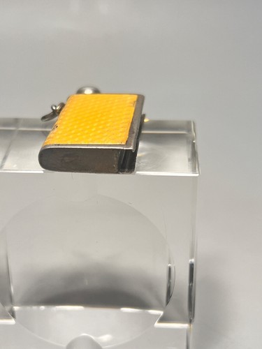 1920s Art Deco Sterling Silver Guilloche Enamel Match Striker Pocket Lighter - Picture 7 of 10