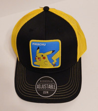 Pokemon Pikachu🐉Snapback Hat Adjustable Black Mesh Bioworld🐉New With Tags