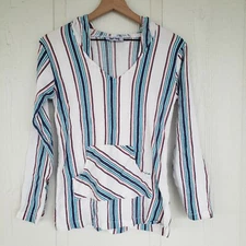 Medium BUC-CEE'S Long Sleeve Striped Hooded Shirt Front Pocket