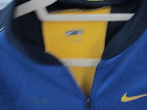 Camisa Top Deportes Bicicleta Montar Bicicleta Hombre Grande Nike Bolsillos Cremallera Dri Fit Azul - Imagen 3 de 4