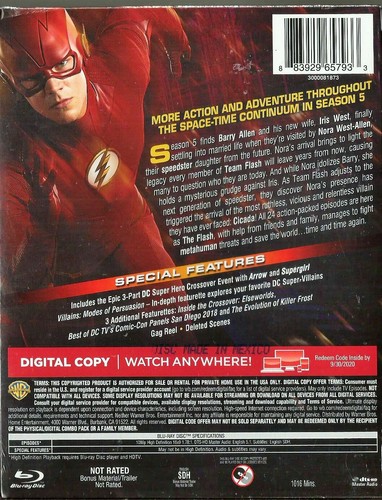 The Flash Blu-ray TV Series Season 5 Fifth Original Factory Sealed - Picture 2 of 2
