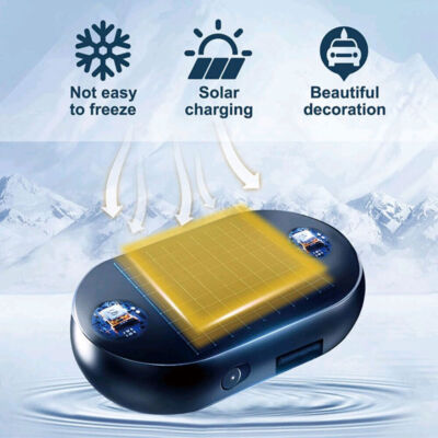 Solar Car Windshield Snow Removal Device Antifreeze Car Snow Remover Defroster 